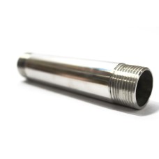 SS Barrel Pipe Nipple Round ERW Commercial Stainless Steel 202 (LENGTH:300mm 12" Long)